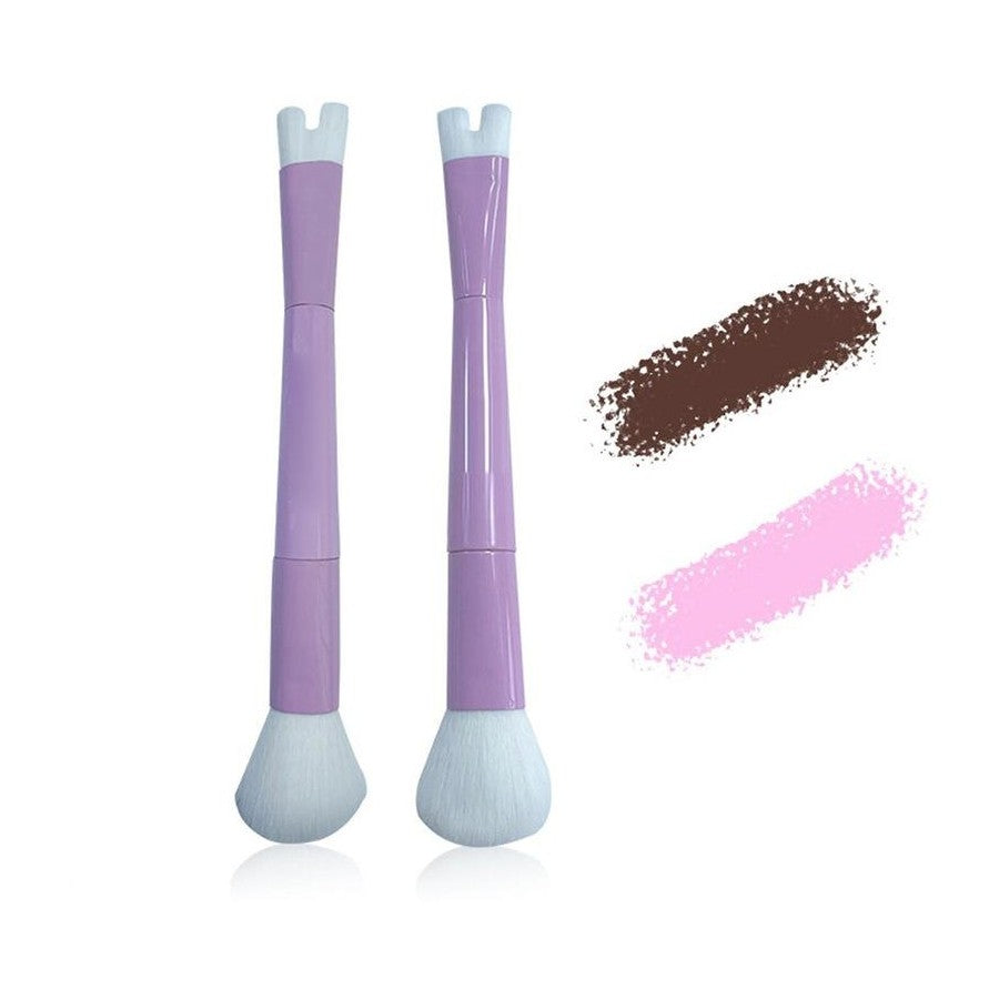 U-Shaped Dual-End Brush Tool Makeup Brush Nose Contour Brush - 2 In 1