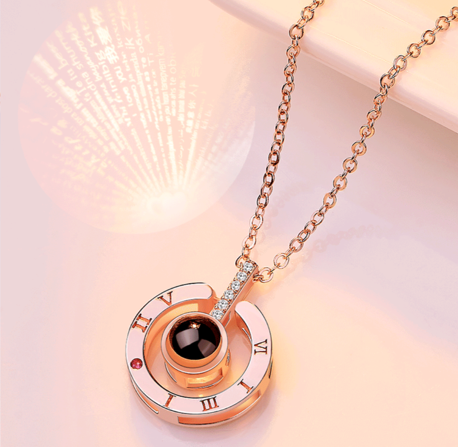 100 LANGUAGES I LOVE YOU PROJECTION NECKLACE