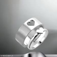 Beautiful Fancy Gold 2pcs Heart Couple Ring