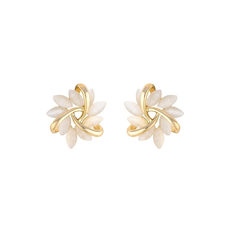 Opal Petal Earrings