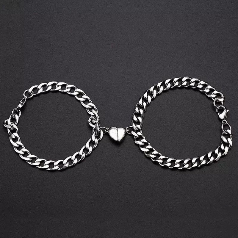 HEART LINK BRACELET SET