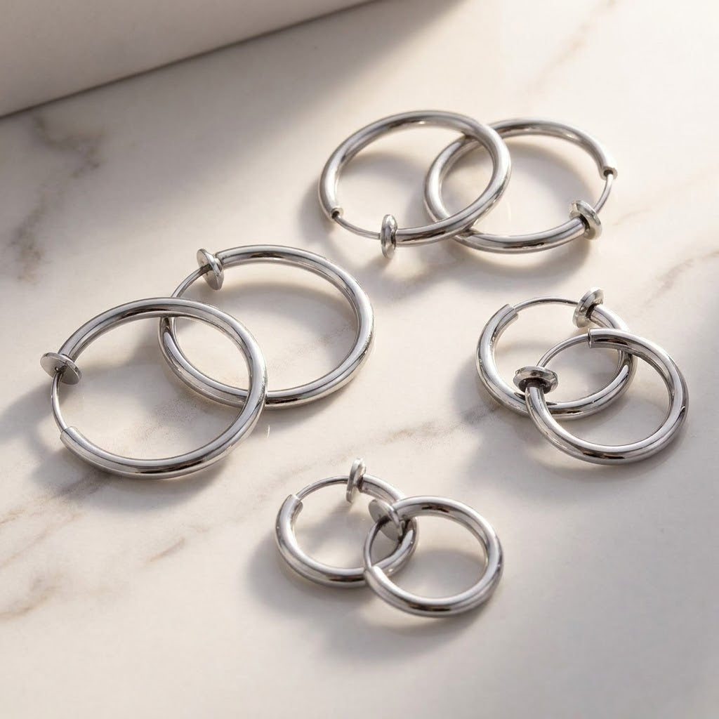 Retractable Hoop Nose/Lip/Earrings
