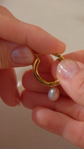 Agnes Pearl Clip-On Hoop Earrings