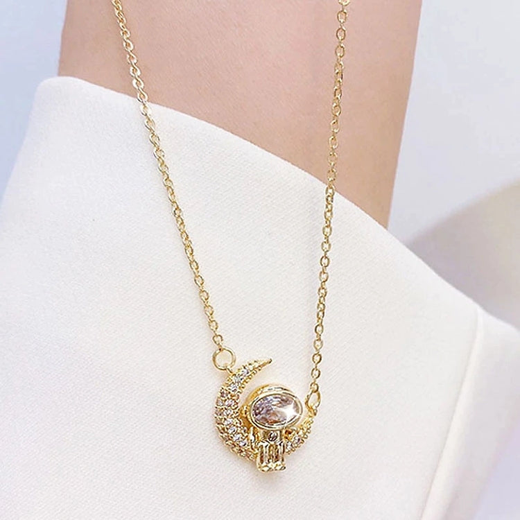 Astronaut Moon Necklace