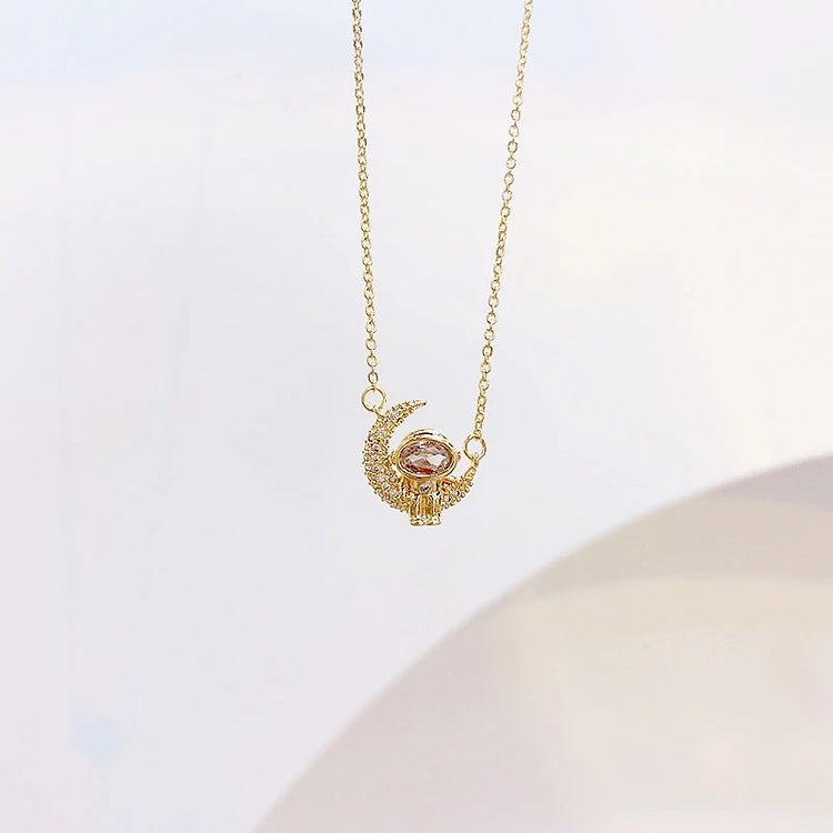 Astronaut Moon Necklace